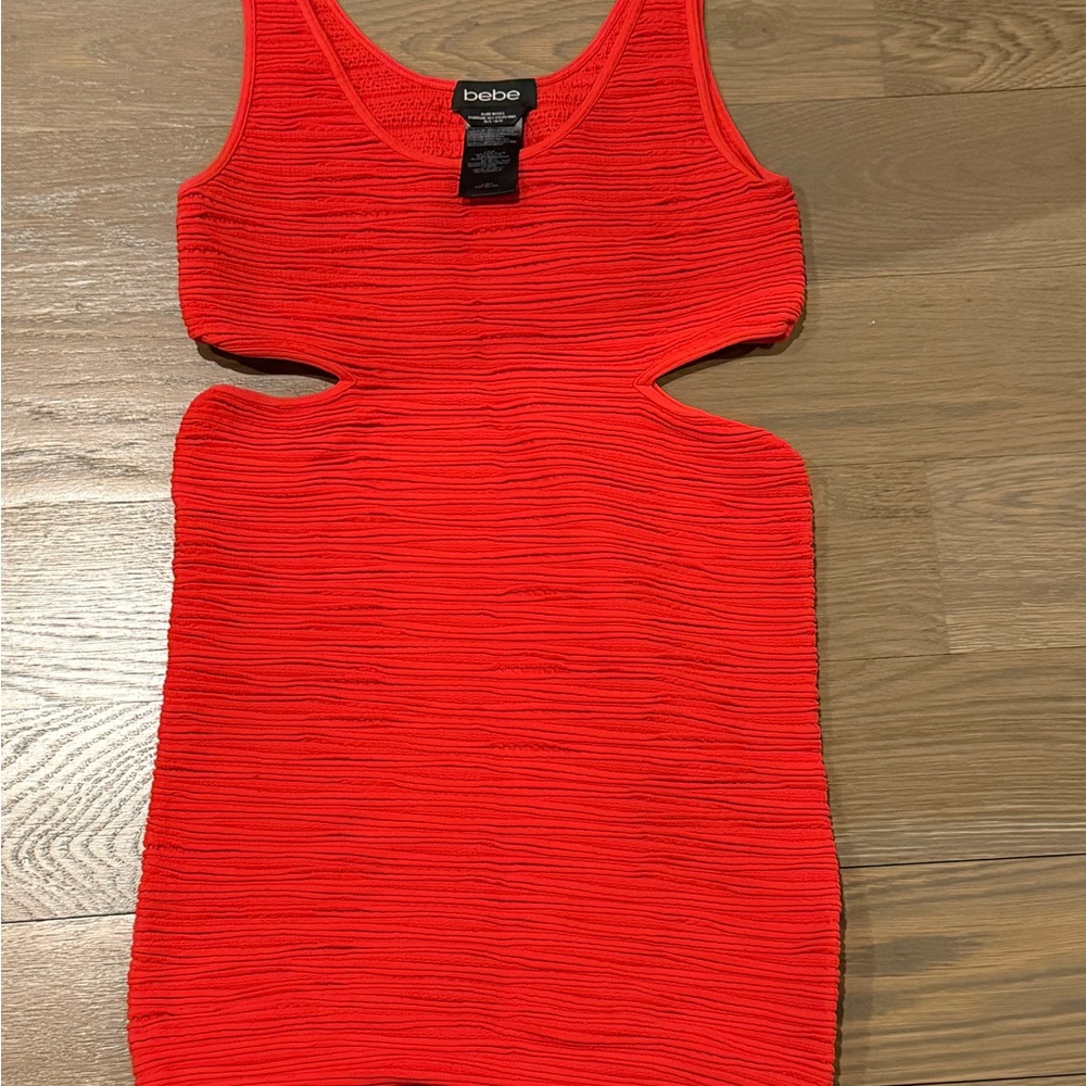 Bebe Red Cutout Bodycon Dress
